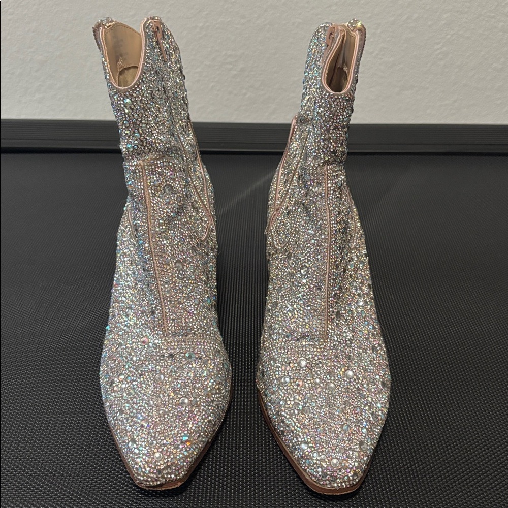 Betsey Johnson: Emory Rhinestone Western Boot - Picture 6 of 7
